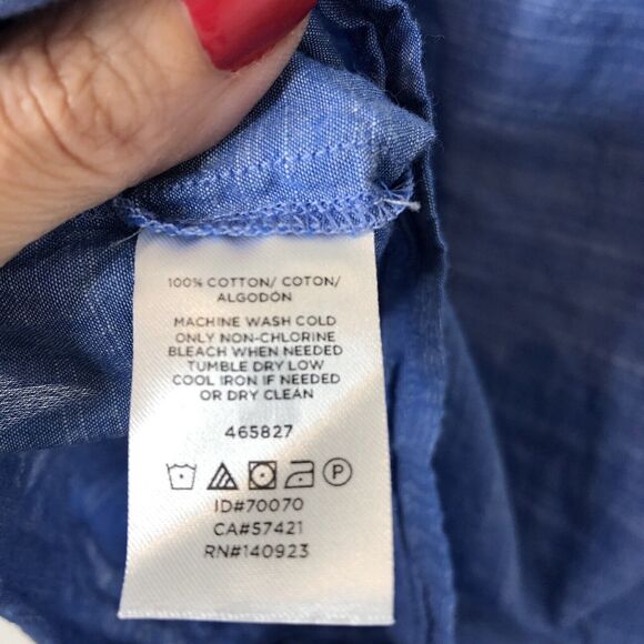 Ann Taylor Loft Outlet Women's 3/4 Bell Sleeve Blouse w/Lace Detail Size Small - Picture 7 of 9